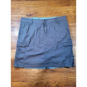 Toad & Co Cargo Skirt Gray‎ Size 12  Utility Short Mini Horny Toad
